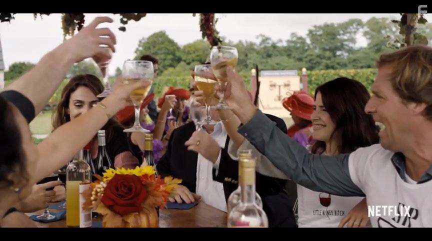 Nat Faxon, Annie Parisse, Jae Suh Park, and Cobie Smulders in Friends from College (2017)