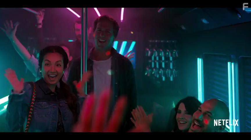 Nat Faxon, Jae Suh Park, Cobie Smulders, and Keegan-Michael Key in Friends from College (2017)