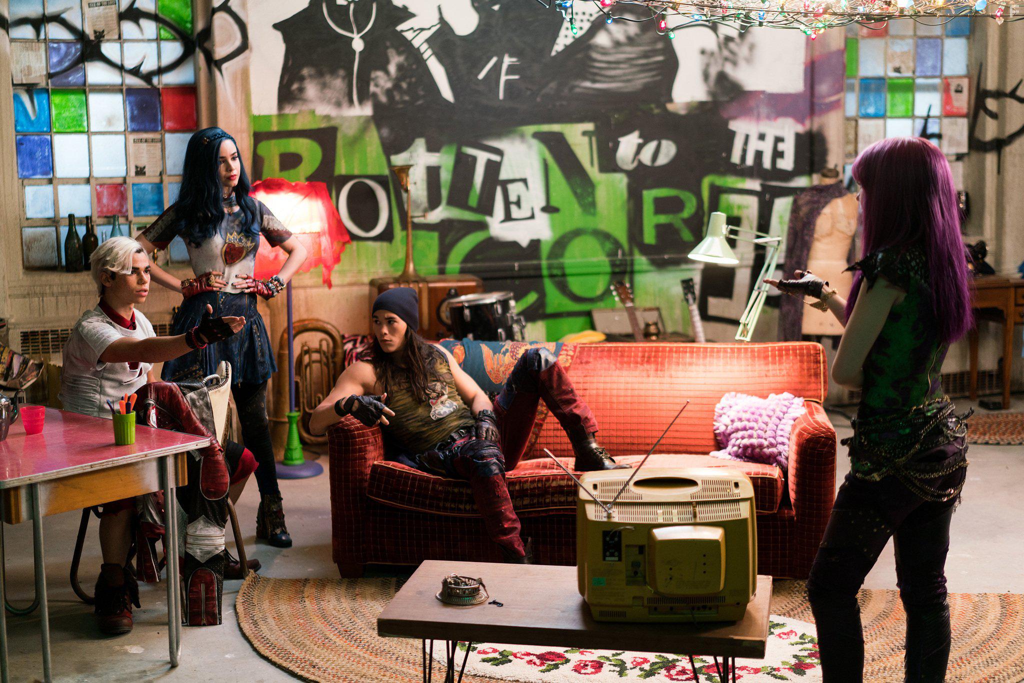 Booboo Stewart, Cameron Boyce, Dove Cameron, and Sofia Carson in Descendants 2 (2017)