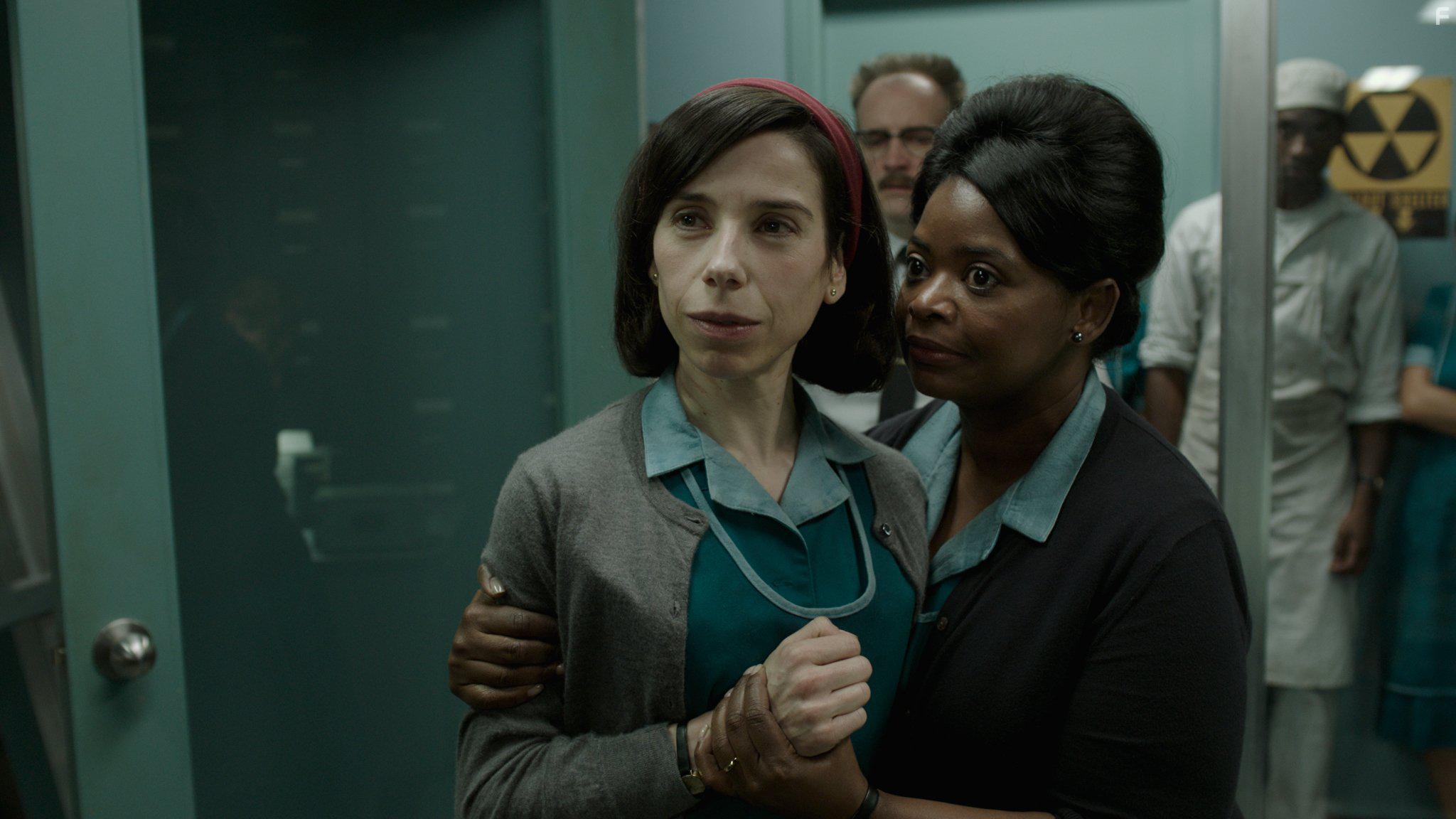 David Hewlett, Octavia Spencer, Sally Hawkins, and Deney Forrest in The Shape of Water (2017)