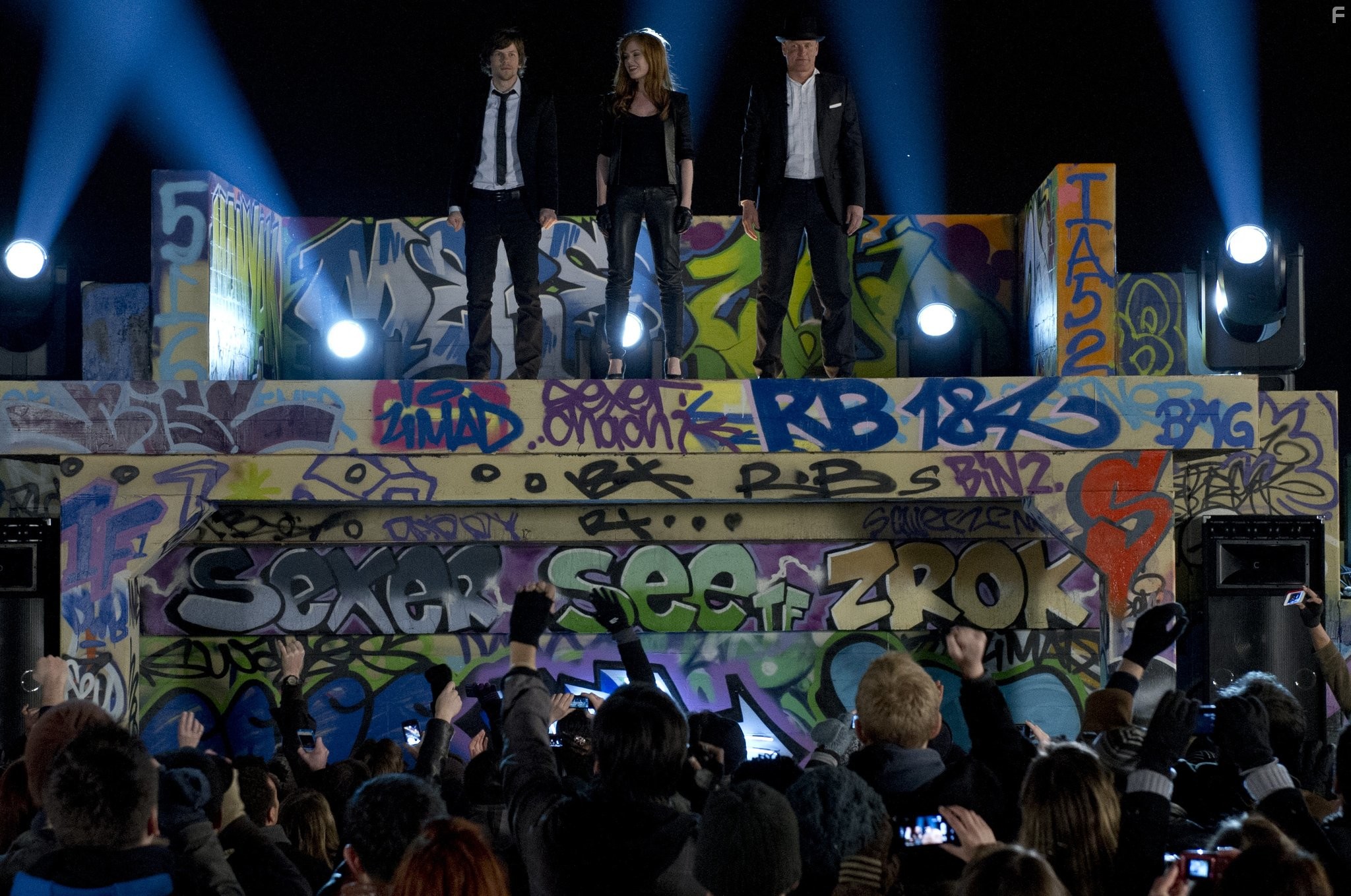 Woody Harrelson, Jesse Eisenberg, and Isla Fisher in Иллюзия обмана (2013)