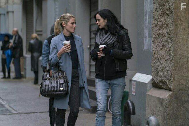 Krysten Ritter and Rachael Taylor in The Defenders (2017)