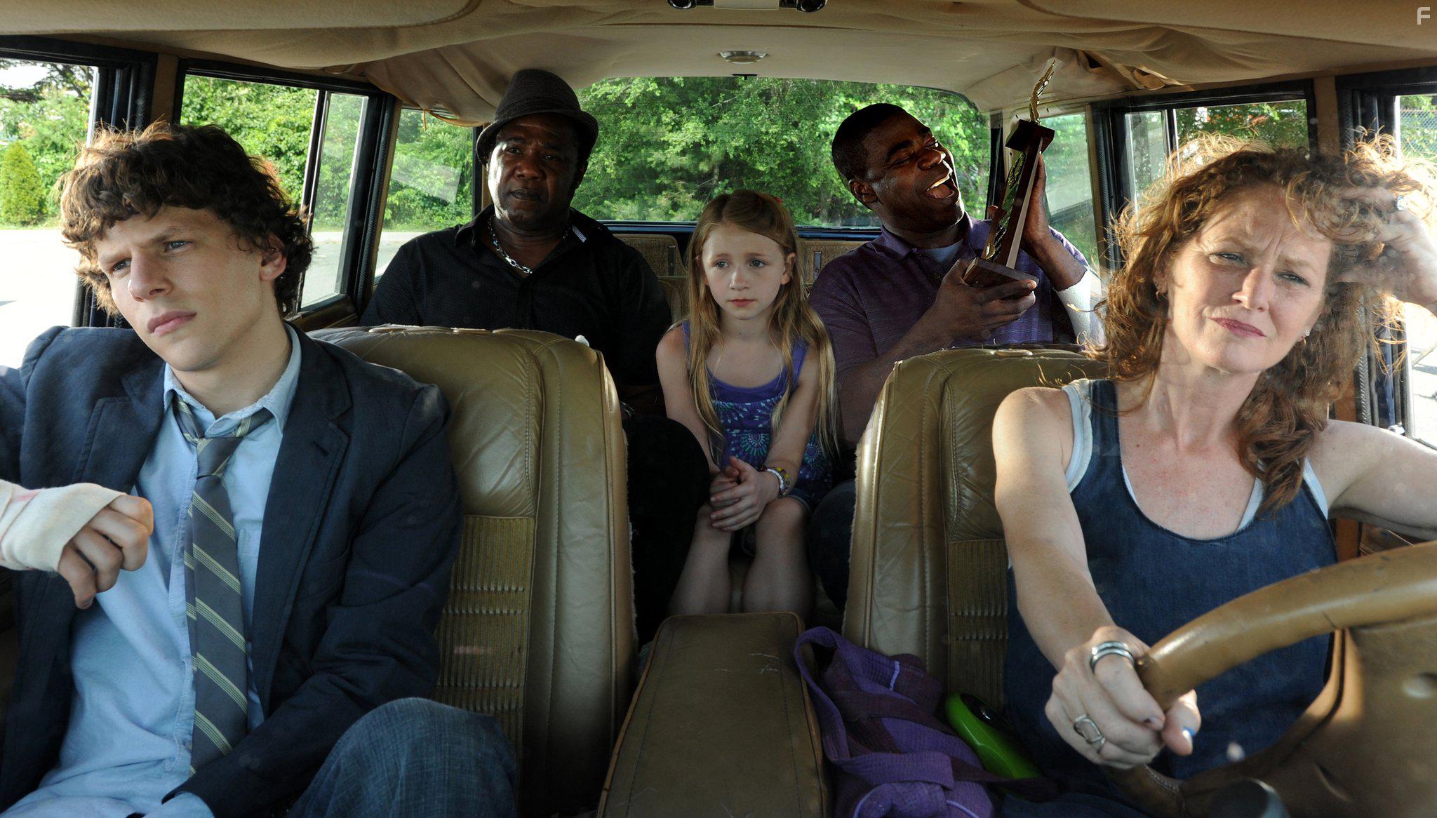 Jesse Eisenberg, Melissa Leo, Tracy Morgan, Isiah Whitlock Jr., and Emma Rayne Lyle in Why Stop Now? (2012)