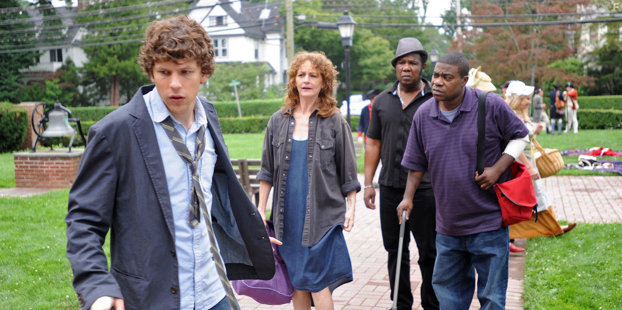 Jesse Eisenberg, Melissa Leo, Tracy Morgan, and Isiah Whitlock Jr. in Why Stop Now? (2012)