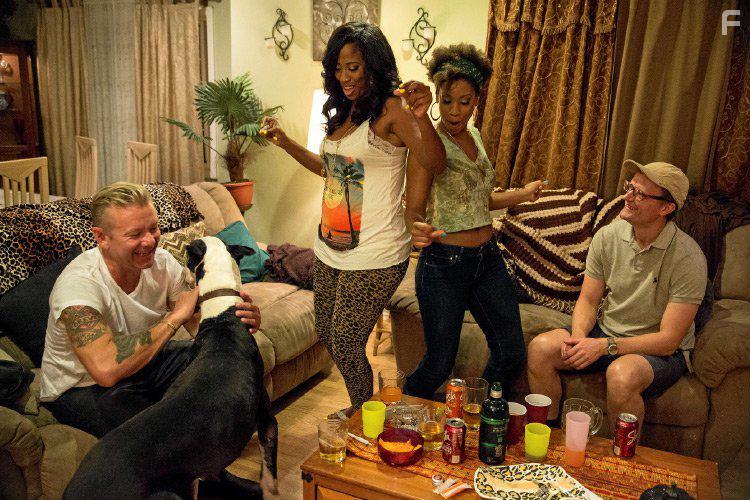 Casper Christensen, Frank Hvam, Shondrella Avery, and Amber Friendly in Klovn Forever (2015)