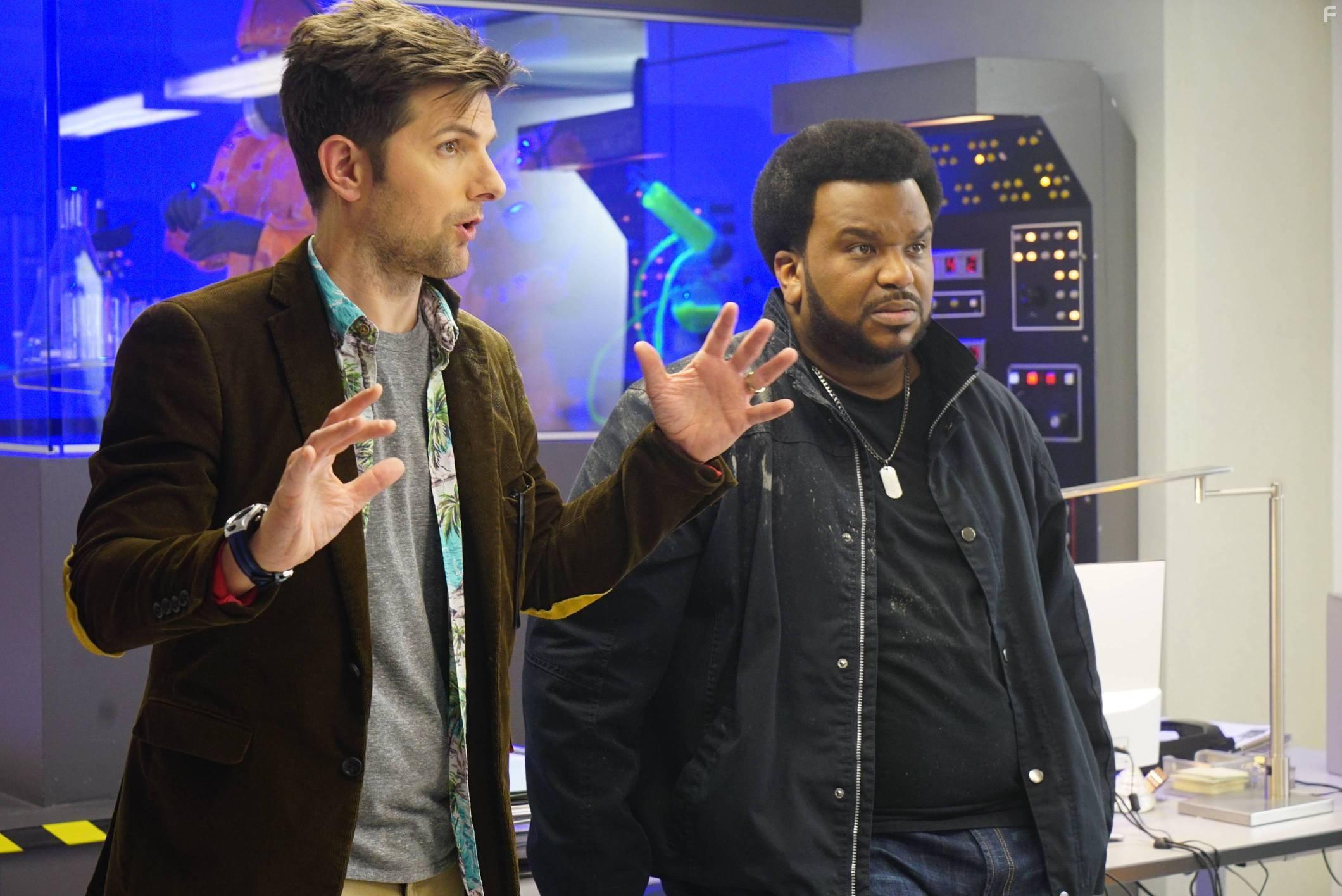 Adam Scott and Craig Robinson in Ghosted (2017)