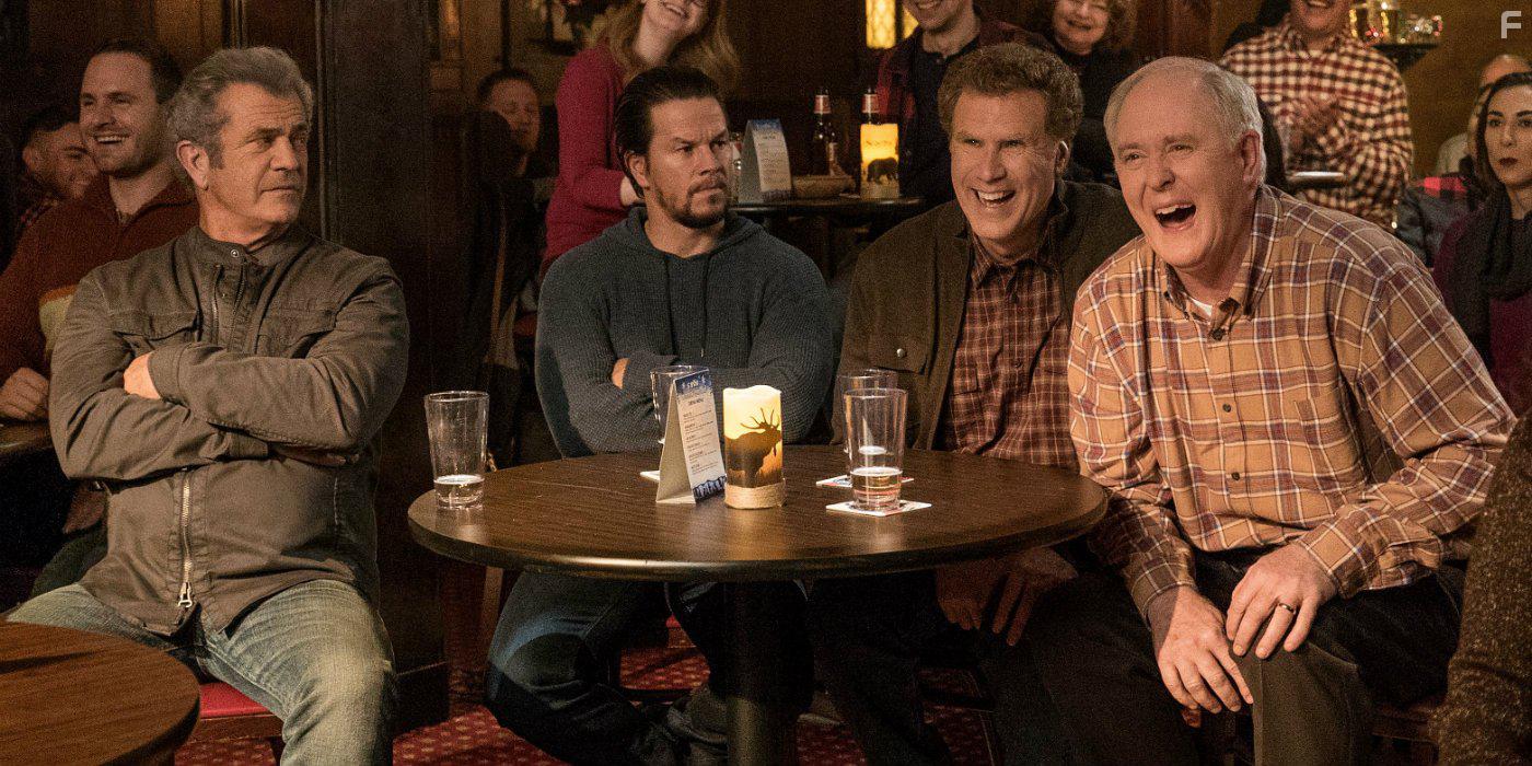 Mel Gibson, Mark Wahlberg, John Lithgow, and Will Ferrell in Daddy's Home 2 (2017)