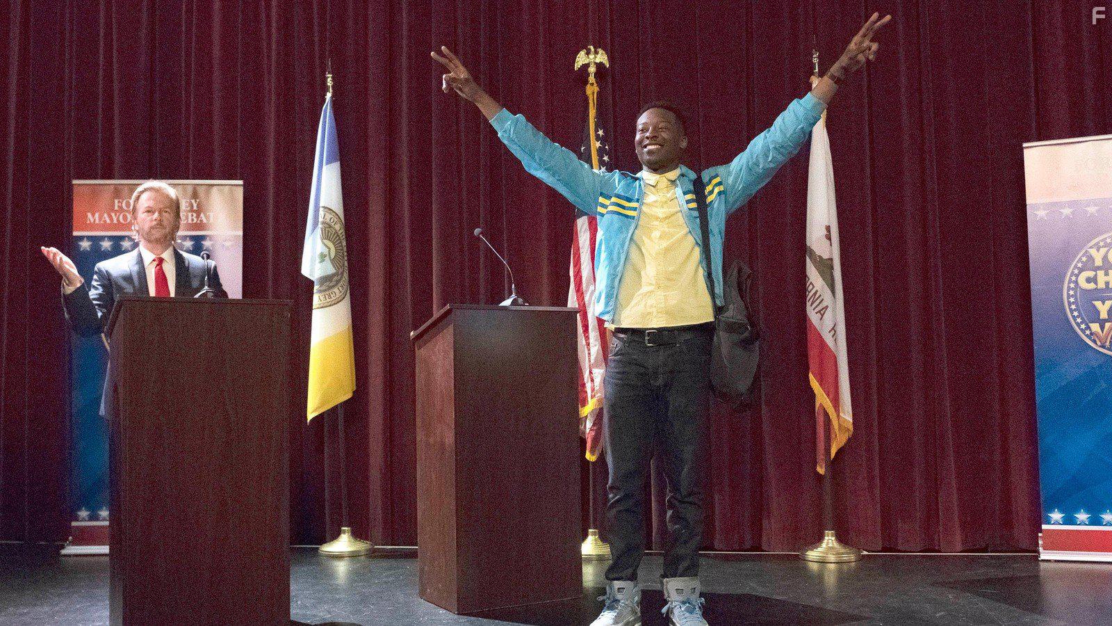 David Spade and Brandon Micheal Hall in The Mayor (2017)