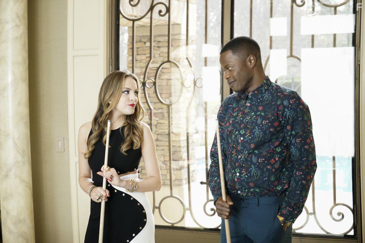 Elizabeth Gillies and Sam Adegoke in Dynasty (2017)