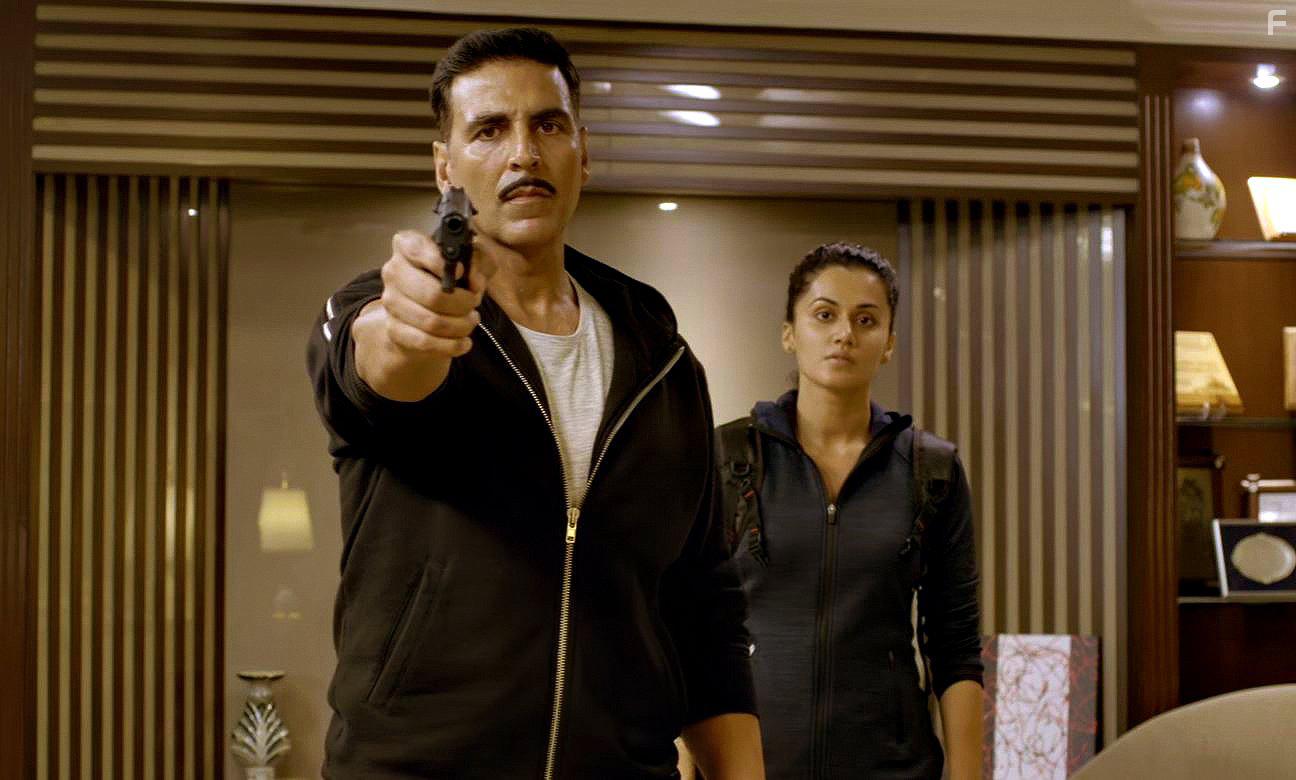 Akshay Kumar and Tapsee Pannu in Naam Shabana (2017)