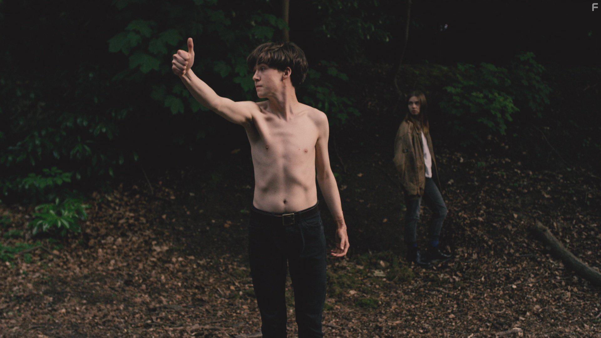 Jessica Barden and Alex Lawther in The End Of The F***ing World (2017)