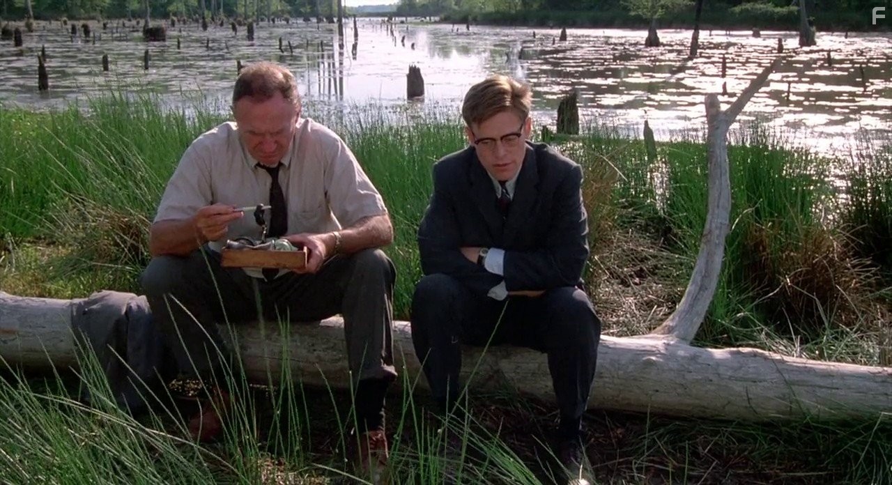 Willem Dafoe and Gene Hackman in Миссисипи в огне (1988)