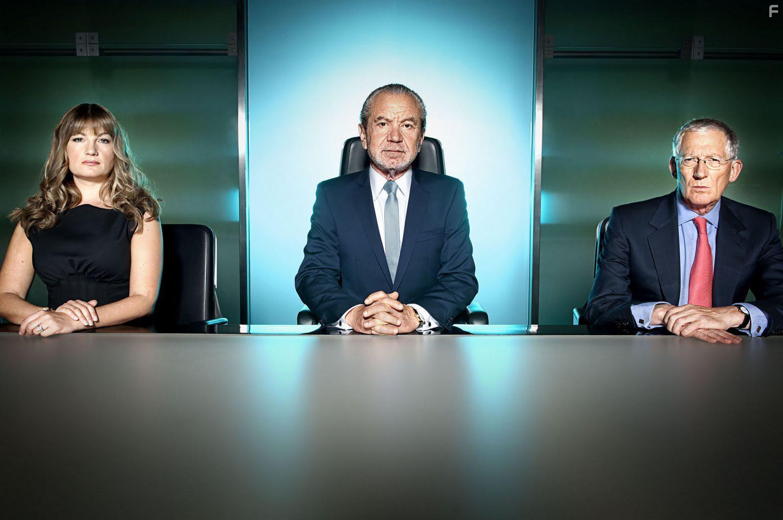 Alan Sugar, Nick Hewer, and Karren Brady in The Apprentice (2005)