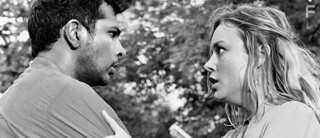 Brie Larson and Utkarsh Ambudkar in Basmati Blues (2017)