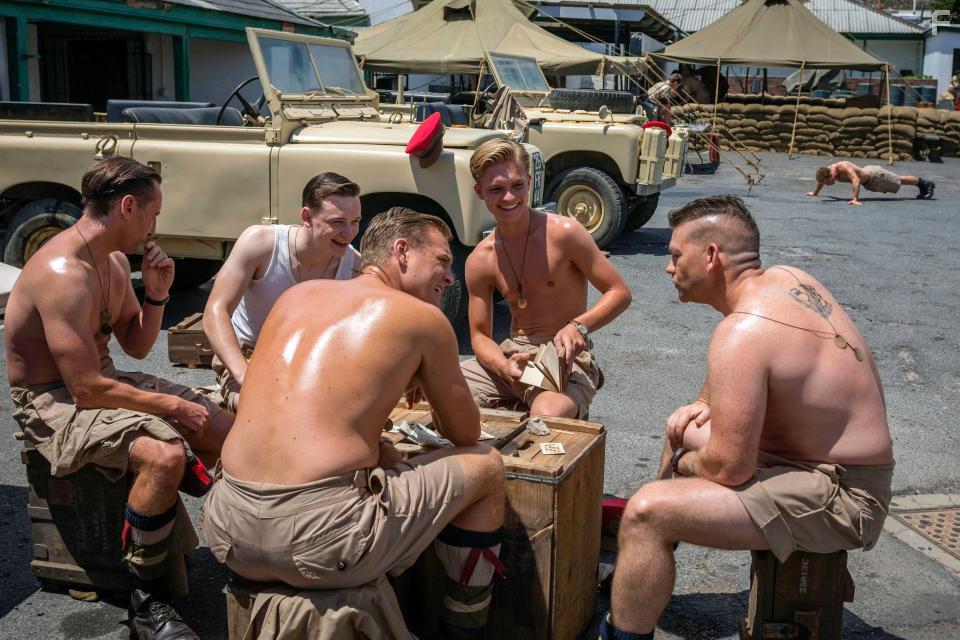 Kevin Sutton, Joseph Kennedy, Chris Reilly, Louis Greatorex, and Tom Glynn-Carney in The Last Post (2017)