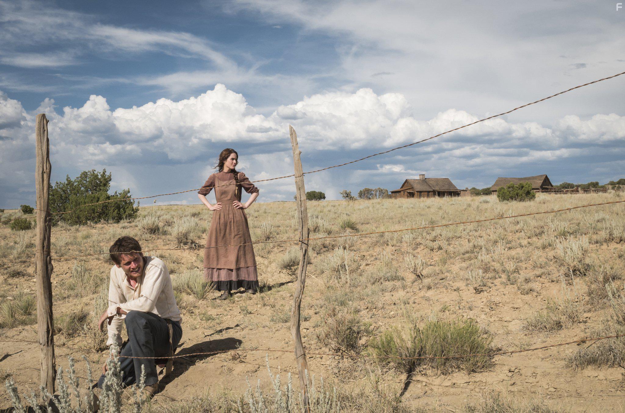 Michelle Dockery and Jack O'Connell in Godless (2017)