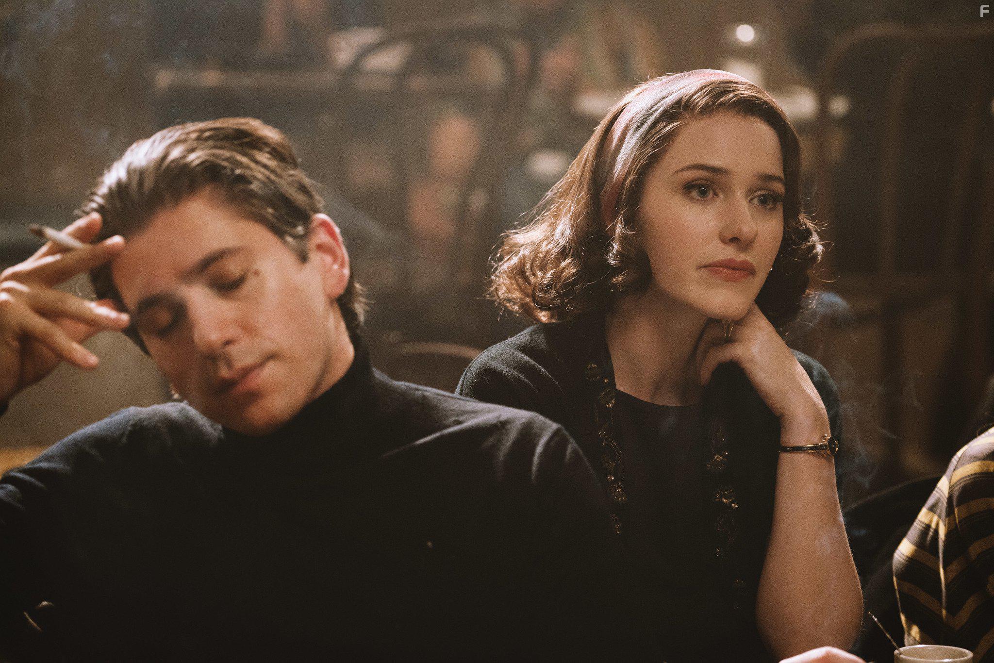 Michael Zegen and Rachel Brosnahan in The Marvelous Mrs. Maisel (2017)