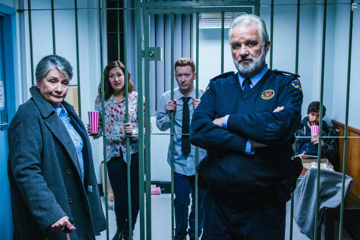 Kim Knuckey, Kris McQuade, Sam Cotton, Celia Pacquola, and Luke McGregor in Rosehaven (2016)