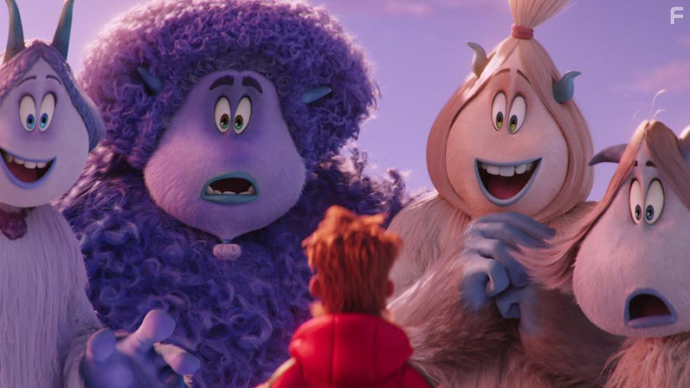 James Corden, LeBron James, Ely Henry, Gina Rodriguez, and Zendaya in Smallfoot (2018)