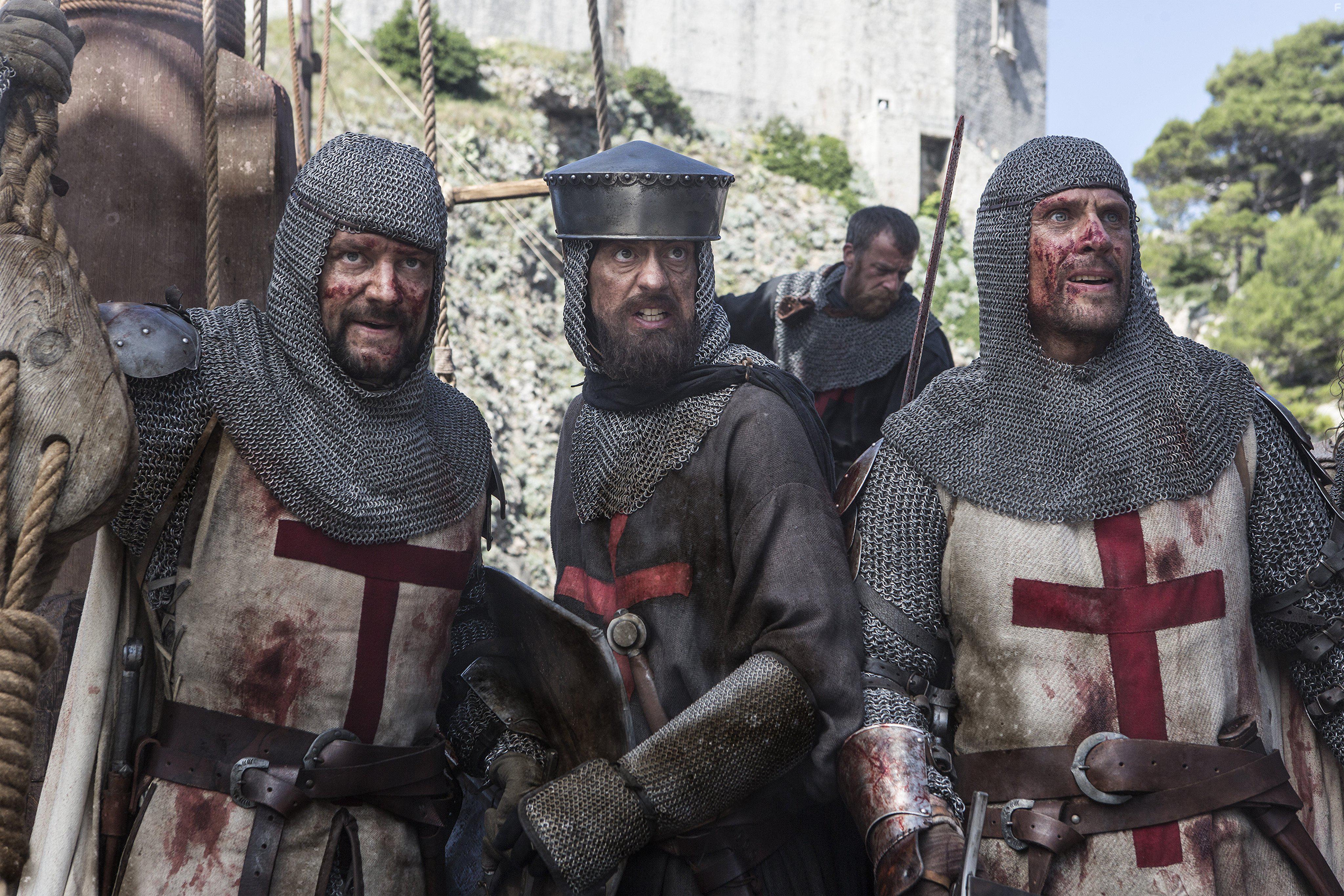 Guy Lewis, Simon Merrells, and Pdraic Delaney in Knightfall (2017)