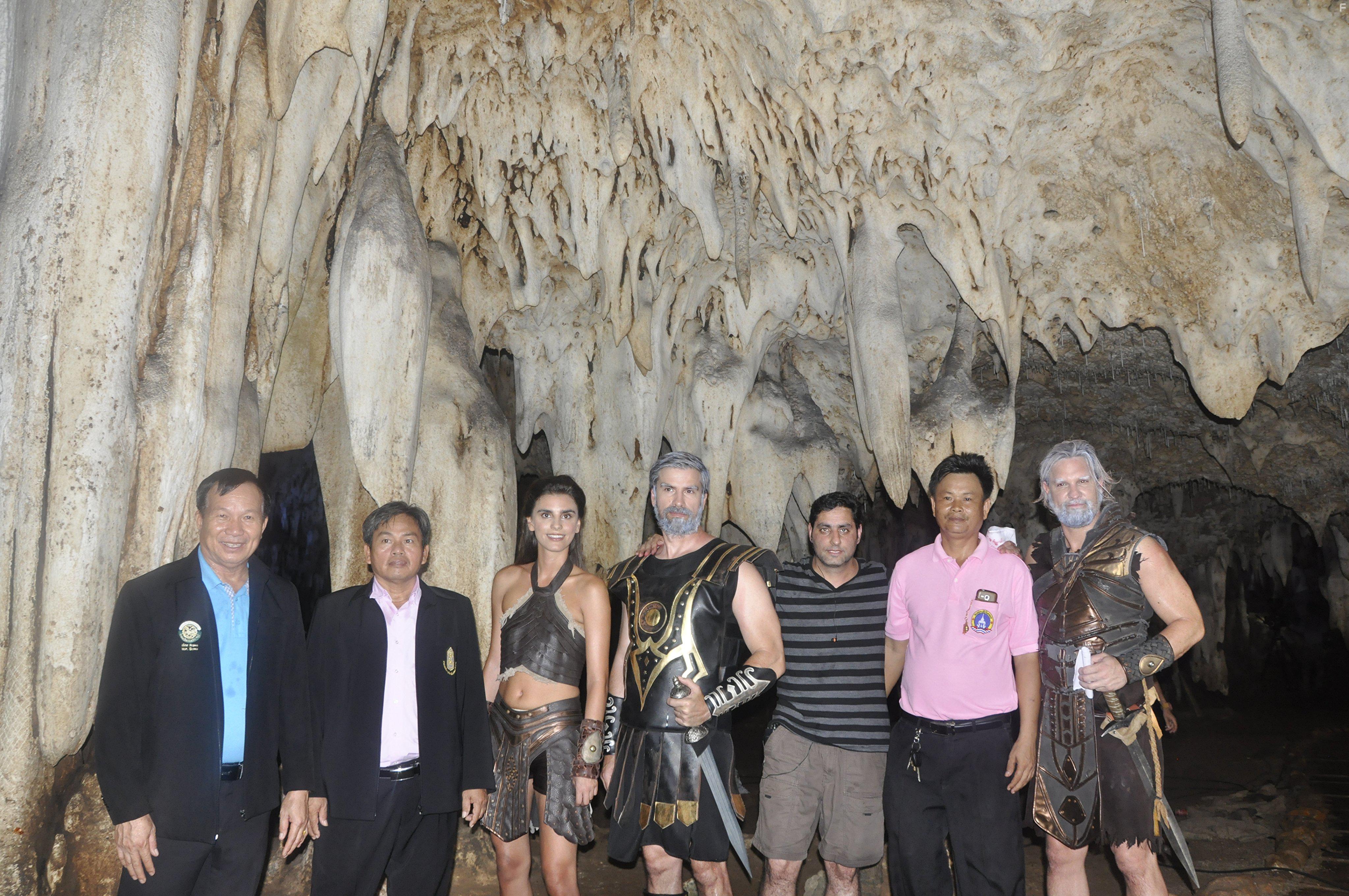 Dylan Vox, Lara Heller, Tekin Girgin, and David Gray in Troy the Odyssey (2017)