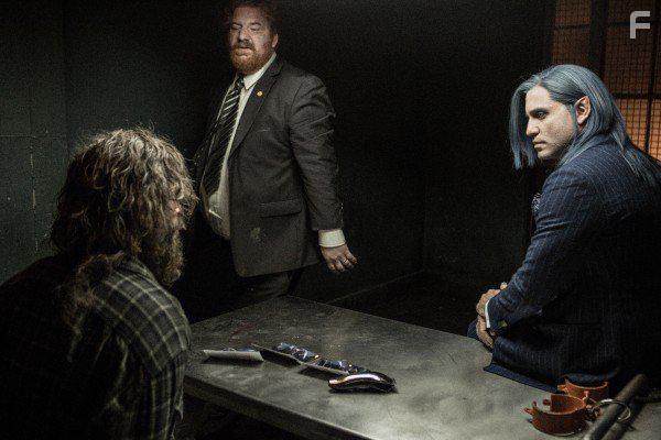 Chris Browning, Edgar Ramrez, and Happy Anderson in Bright (2017)