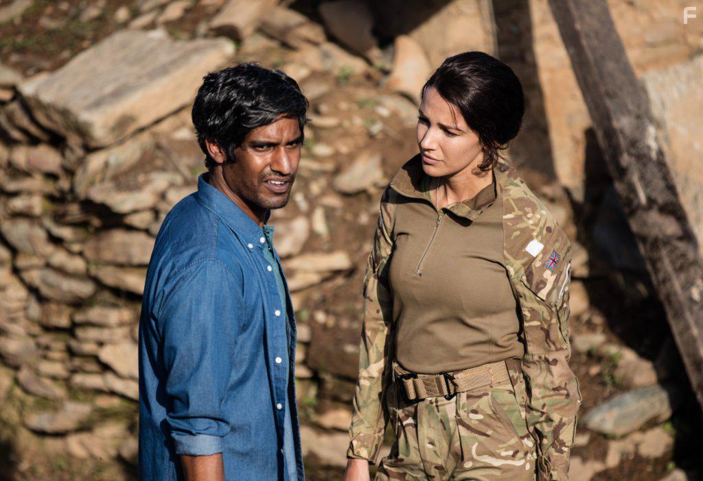 Rudi Dharmalingam and Michelle Keegan in Our Girl (2014)