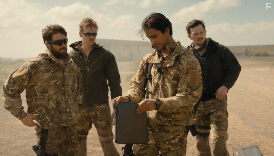 Luke Pasqualino, Mark Armstrong, Jack Parry-Jones, and Jed O'Hagan in Our Girl (2014)