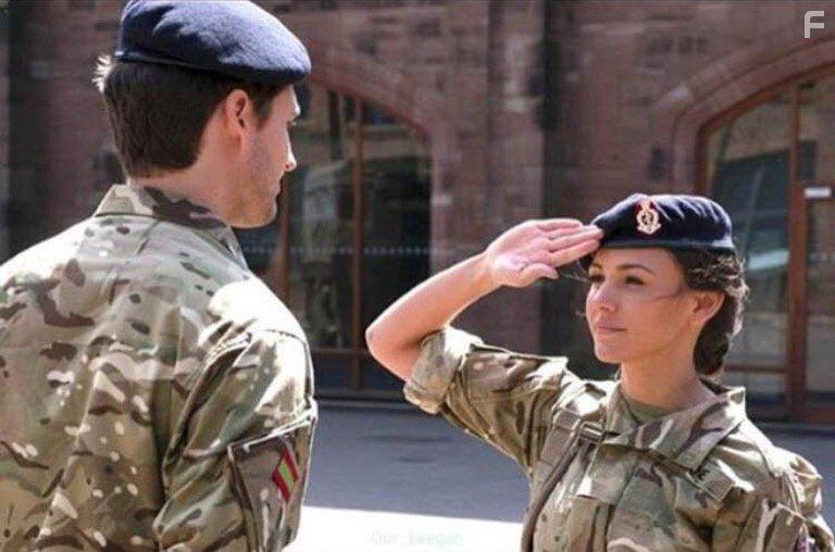 Michelle Keegan and Ben Aldridge in Our Girl (2014)
