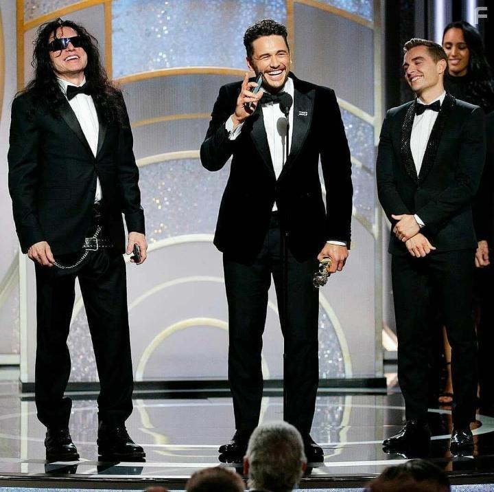 James Franco, Dave Franco, and Simone Garcia Johnson in The 75th Golden Globe Awards (2018)