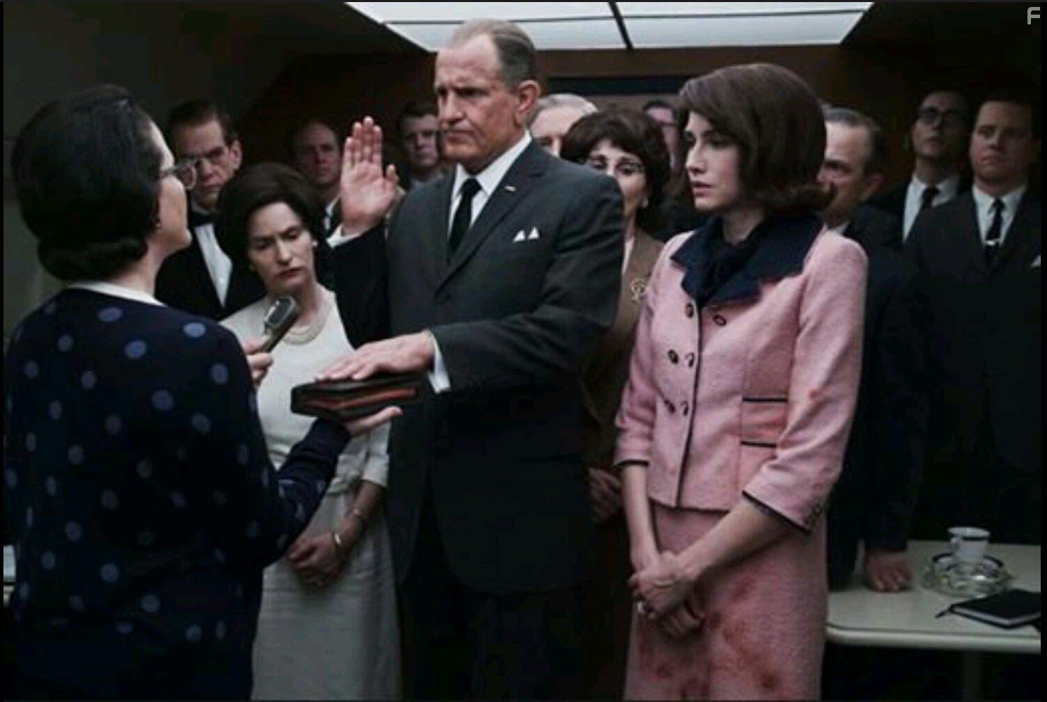 Woody Harrelson, Jennifer Jason Leigh, Mary Rachel Dudley, and Kim Allen in LBJ (2016)