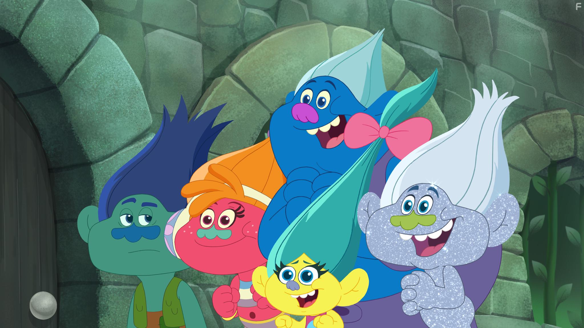 Kevin Michael Richardson, Sean T. Krishnan, Fryda Wolff, David Fynn, and Skylar Astin in Trolls: The Beat Goes On! (2018)