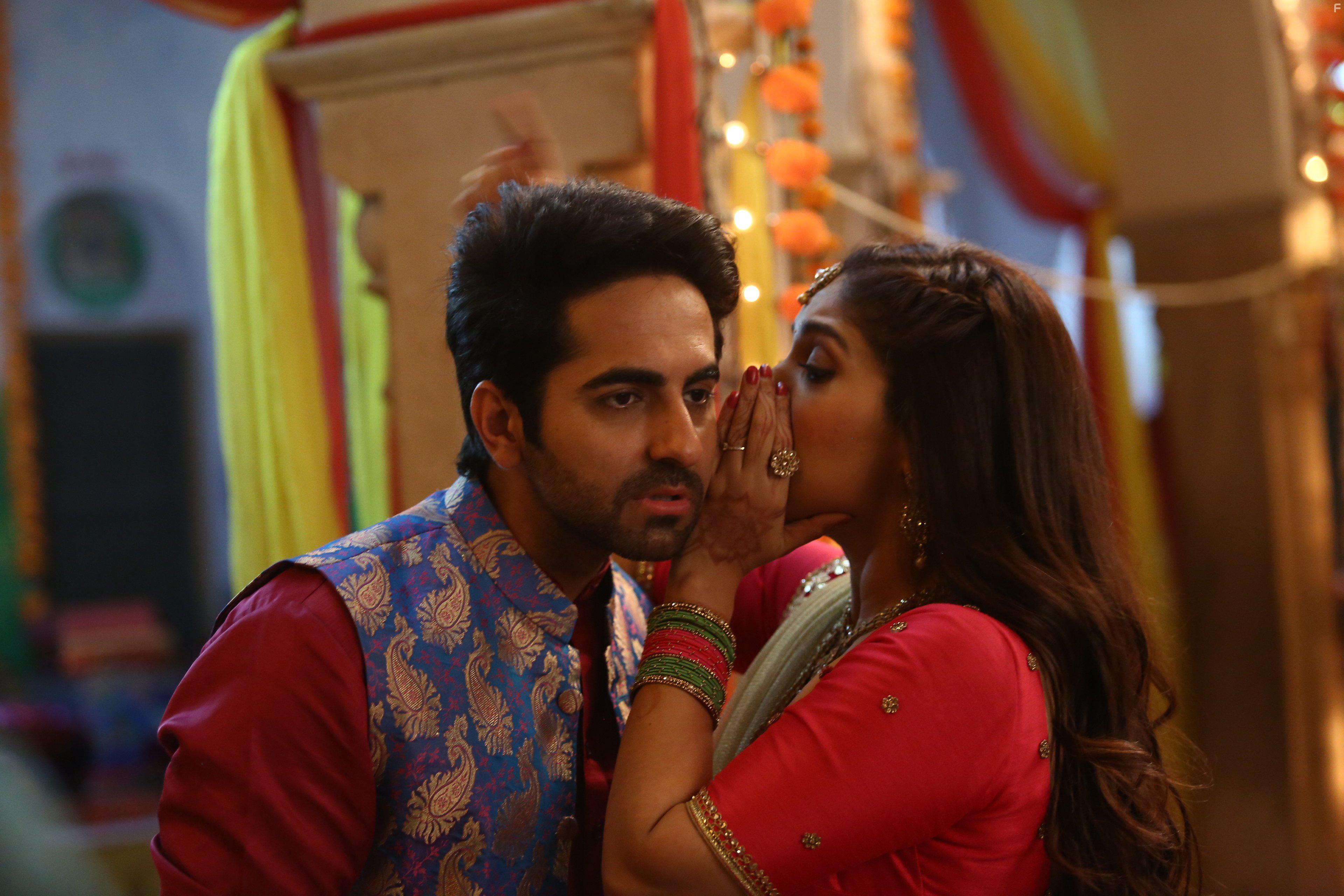 Ayushmann Khurrana and Bhumi Pednekar in Shubh Mangal Saavdhan (2017)