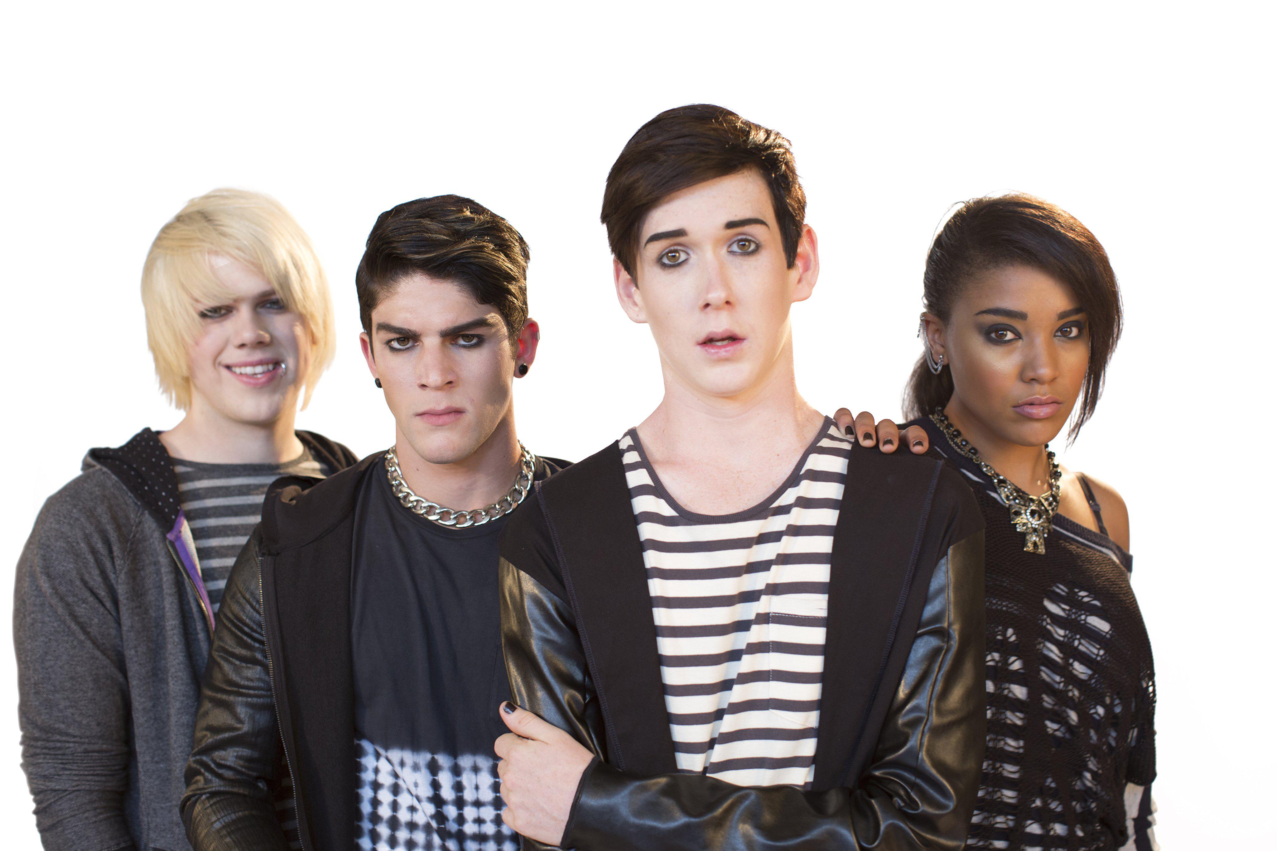 Benson Jack Anthony, Ben Bennett, Rahart Adams, and Lucy Barrett in EMO the Musical (2016)