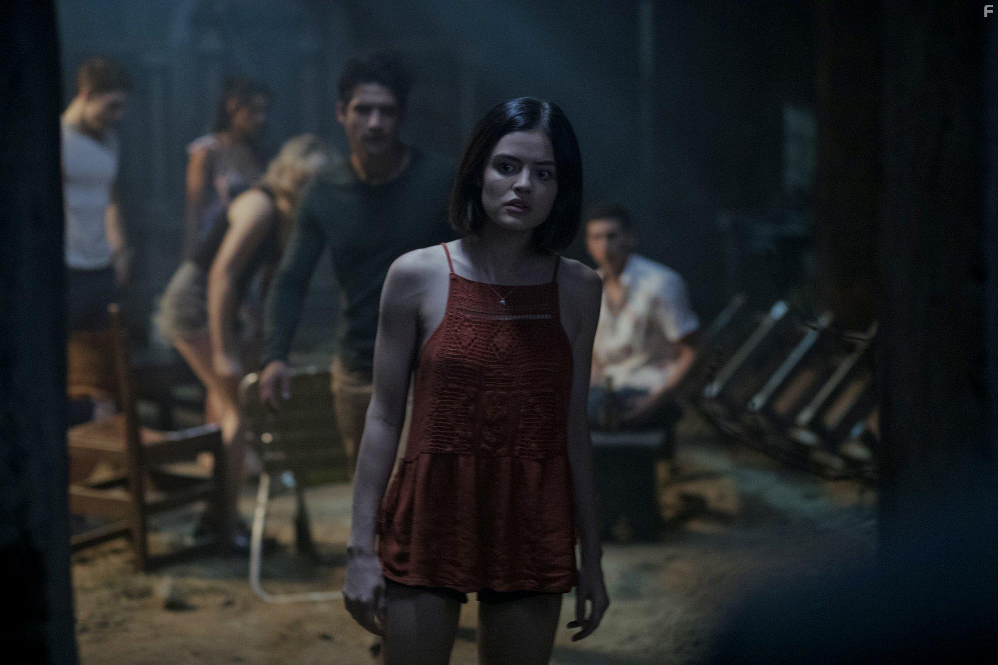 Tyler Posey and Lucy Hale in Truth or Dare (2018)