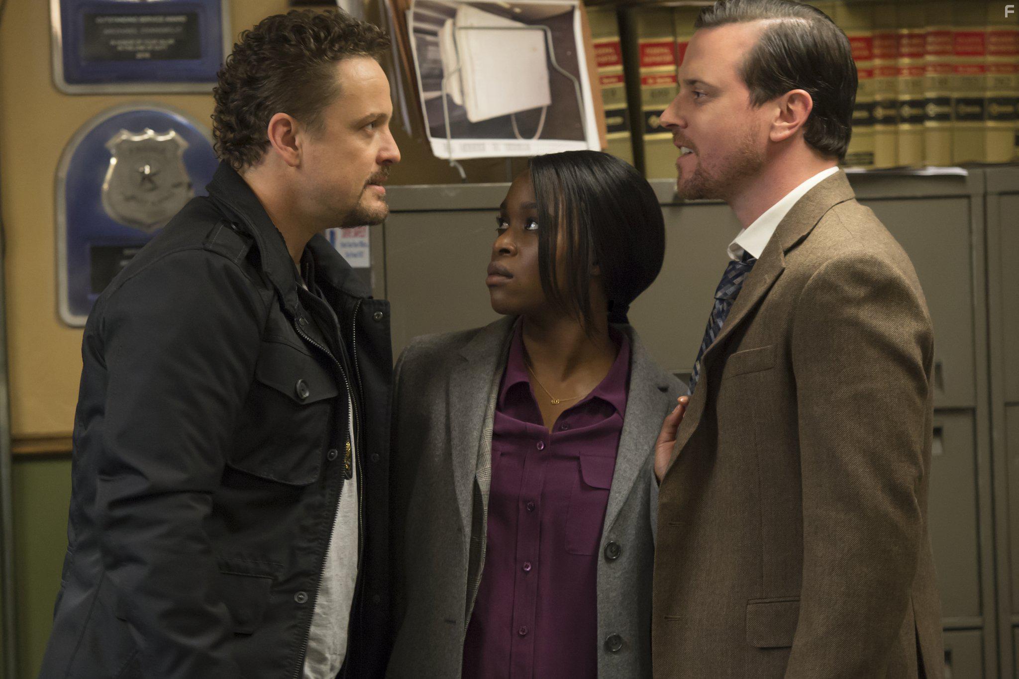 Michael Mosley, Clare-Hope Ashitey, and David Lyons in Seven Seconds (2018)