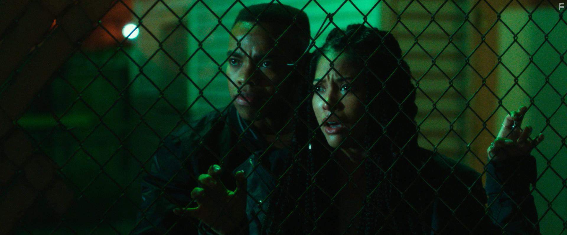 Joivan Wade and Lex Scott Davis in The First Purge (2018)