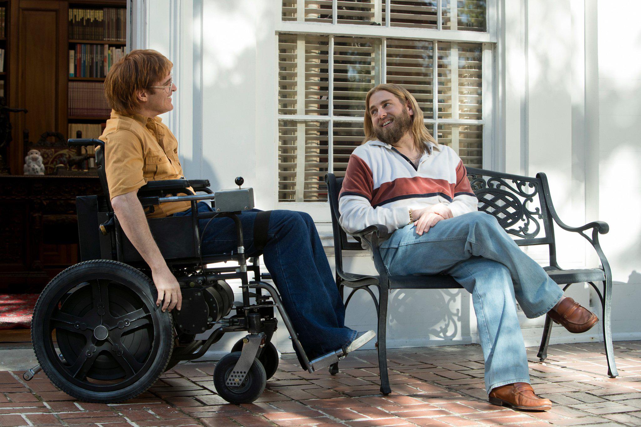 Joaquin Phoenix and Jonah Hill in Don't Worry, He Won't Get Far on Foot (2018)