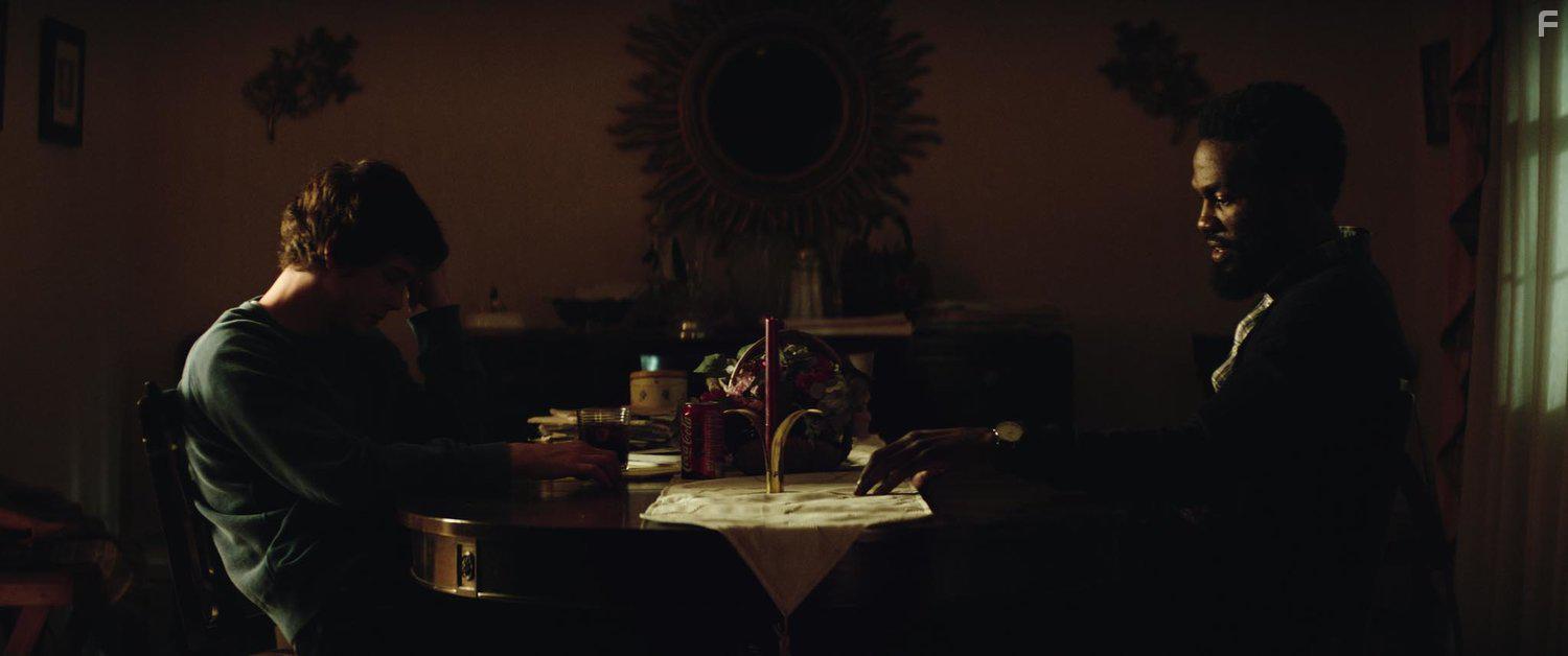 Logan Lerman and Yahya Abdul-Mateen II in Sidney Hall (2017)