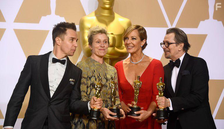 Gary Oldman, Frances McDormand, Allison Janney, and Sam Rockwell in The Oscars (2018)