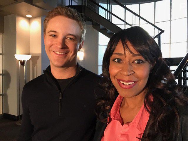 Michael Welch and Blaise Brooks in The Bachelor Next Door (2017)