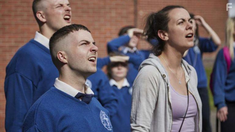 Hilary Rose, Chris Walley, and Alex Murphy in The Young Offenders (2018)