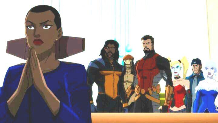 C. Thomas Howell, Vanessa Williams, Kristin Bauer van Straten, Tara Strong, Gideon Emery, and Liam McIntyre in Suicide Squad: Hell to Pay (2018)