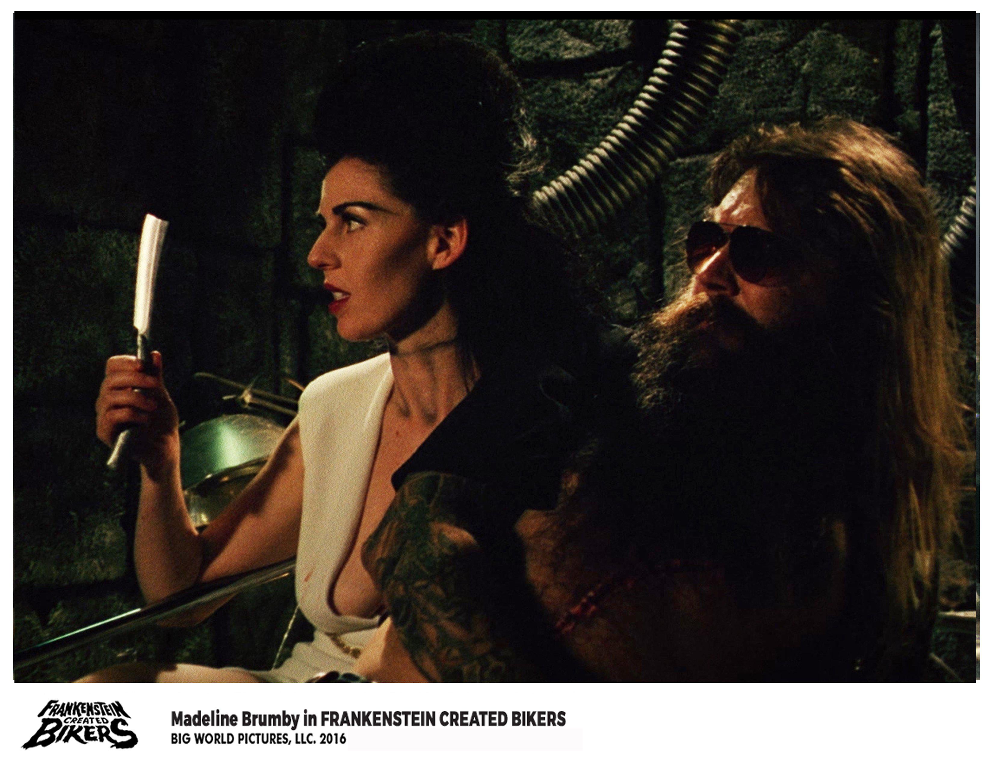 Madeline Brumby and Jett Bryant in Frankenstein Created Bikers (2016)