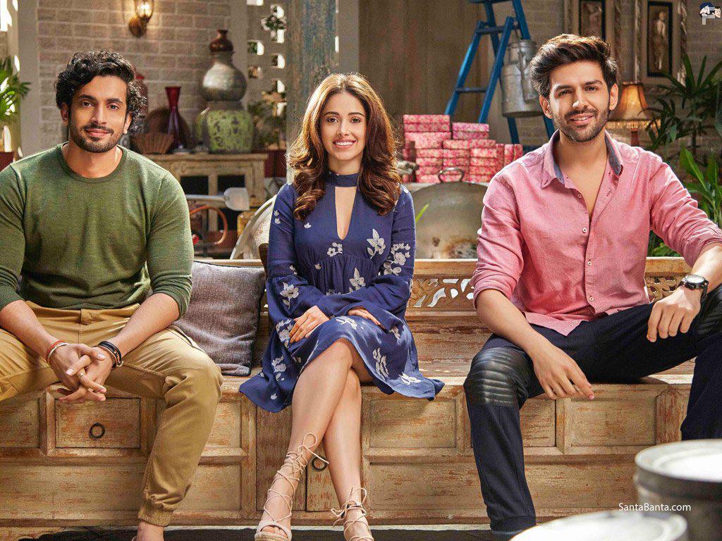 Nushrat Bharucha, Kartik Aaryan, and Sunny Singh Nijjar in Sonu Ke Titu Ki Sweety (2018)