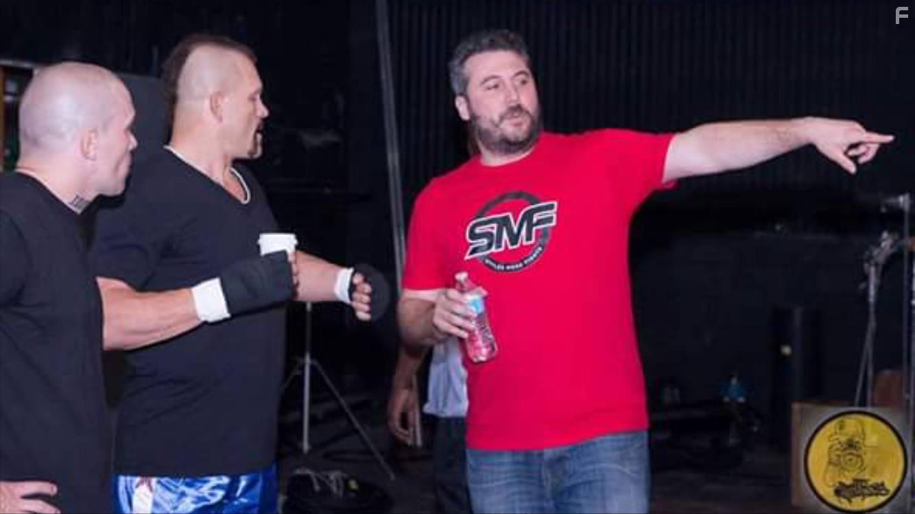 Chuck Liddell, Justin Steele, and Cheyenne Buchanan in A Violent Man (2017)