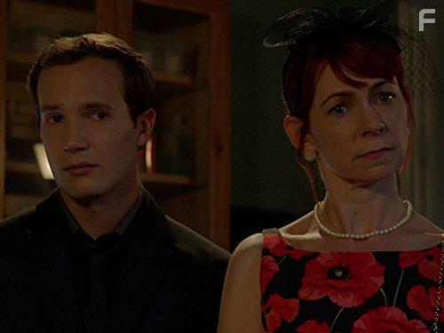 Carrie Preston and Evan Daigle in Claws (2017)