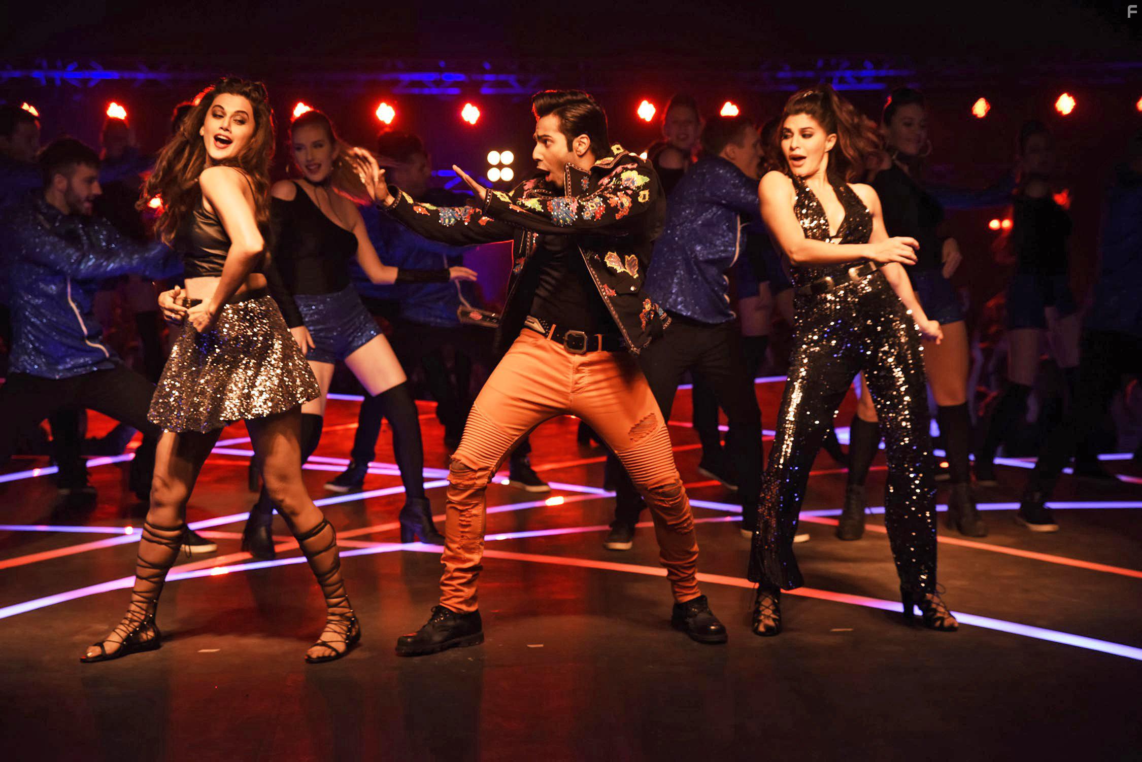 Jacqueline Fernandez, Varun Dhawan, and Tapsee Pannu in Judwaa 2 (2017)