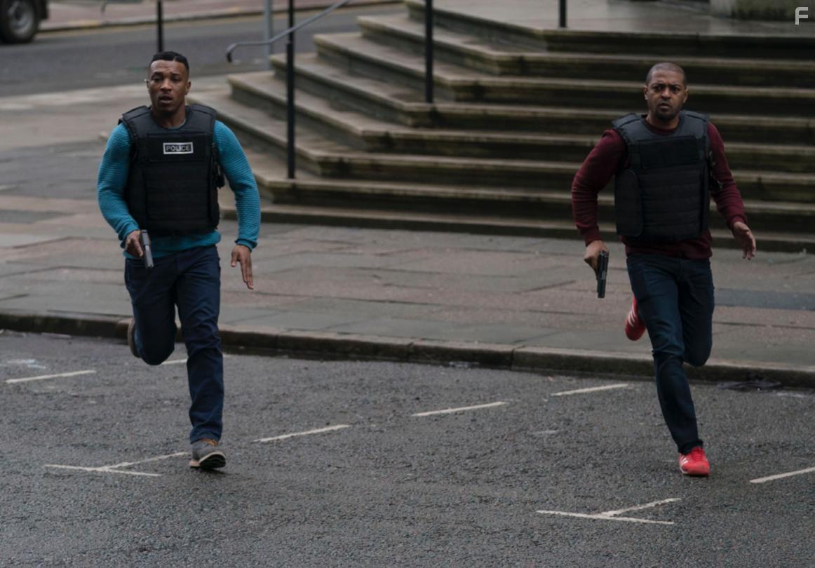 Noel Clarke and Ashley Walters in Bulletproof (2018)