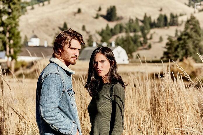 Kelsey Asbille and Luke Grimes in Yellowstone (2018)